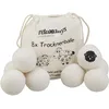 Image de Relaxdays Lot de 8 Boules pour sèche-Linge, Laine de Mouton, balles durables, pour Un séchage Rapide, Blanc