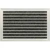 Image de Relaxdays Paillasson, Aluminium, 60x40 cm, pour intérieur & extérieur, Tapis résistant aux intempéries, argenté - Noir