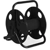 Image de Relaxdays Dévidoir, pour Tuyau de 30 m 1/2", Acier, Plastique, Support, HxLxP : 38 x 42 x 31 cm, Noir