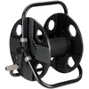 Image de Relaxdays Dévidoir, pour Tuyau de 30 m 1/2", Acier, Plastique, Support, HxLxP : 38 x 42 x 31 cm, Noir - Gris