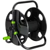 Image de Relaxdays Dévidoir, pour 30 m de Tuyau 1/2", Acier, Plastique, Support, HxLxP : 38 x 42 x 31 cm, Noir/Vert