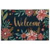 Image de Relaxdays Paillasson Floral en Fibres de Coco, antidérapant, Inscription Welcome, 60x40 cm, intérieur/extérieur, coloré