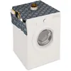 Image de Relaxdays Protection de Machine à Laver avec Poches, Polyester, Lave-Linge, sèche-Linge, frigo, Anthracite - crème