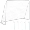 Image de Relaxdays Grande Cage de Foot, pour Petits et Grands, résistante, en métal, HLP : 153x217x75 cm, Jardin, banche