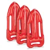 Image de Relaxdays Planche de Sauvetage Gonflable, Lot de 3, avec Corde, pour Le Carnaval, Accessoire de Piscine, bouée, Rouge