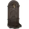 Image de Relaxdays Fontaine extérieure de Jardin, Design nostalgique, avec Robinet, à Poser, HxLxP : 82,5 x 39 x 32 cm, Marron