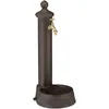 Image de Relaxdays Fonte extérieure de Jardin, Design Antique, avec Robinet et bac, H x L x P : env. 65 x 25 x 30 cm, Marron