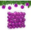 Image de Relaxdays Boule de Noël, lot Pratique de 50, Plastique Robuste, pour décorer Le Sapin, diamètre : 6 cm, Violette