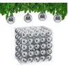 Image de Relaxdays Boule de Noël, lot Pratique de 100, Brillante, Plastique Robuste, pour Le Sapin, diamètre : 6 cm, argentée