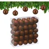 Image de Relaxdays Boule de Noël, lot Pratique de 50, Mate, Plastique Robuste, pour Le Sapin, diamètre : 6 cm, Marron