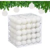 Image de Relaxdays Boule de Noël, lot Pratique de 50, en Plastique Robuste, pour Le Sapin, diamètre : 6 cm, Blanche