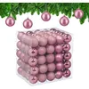 Image de Relaxdays Boule de Noël, lot Pratique de 50, en Plastique Robuste, pour Le Sapin, diamètre : 6 cm, Rose