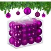 Image de Relaxdays Boule de Noël, lot Pratique de 50, en Plastique, pour décorer Votre Sapin comme il se Doit, Violette