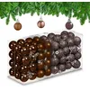 Image de Relaxdays Boule de Noël, en lot Pratique de 96, pour décorer Votre Sapin comme il se Doit, Plastique, Marron