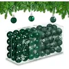 Image de Relaxdays Boule de Noël, en lot Pratique de 96, pour décorer Votre Sapin comme il se Doit, Plastique, Vert foncé