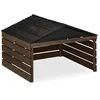 Image de Relaxdays Garage pour Robot Tondeuse, en Bois de Sapin, H x L x P : env. 52,5 x 79 x 74 cm, Marron et Noir