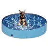 Image de Relaxdays Piscine pour Chien, avec Valve, Pliable, 30 x 160 cm, pour rafraîchir Votre Animal, PVC & MDF, Bleu