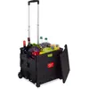 Image de Relaxdays Chariot achats Pliable, avec poignée télescopique et Couvercle, Chariot de transports, 35 kg, HlP 99x45x38 cm