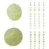 Image de Relaxdays Guirlande de Nacre, Lot de 4, fenêtre, Balcon, Porte, Rideau de séparation, 180 cm, étoile, Vert Clair