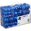 Image de Relaxdays, bleu, Lot de 100, Décoration, polies, scintillantes et luisantes, Boule de Noël   3, 4&6 cm, polystyrène, 7 x 6 x 6 cm