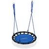 Image de Relaxdays Balançoire nid d'oiseau rond 80 cm à suspendre panier enfant adulte jardin extérieur 100 kg , bleu