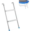 Image de Relaxdays Échelle escalier de Trampoline Accessoire Jardin marches Enfant H x L: 76 x 38 cm, Jeunesse Unisexe, Gris/argenté/métallique, M