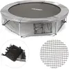 Image de relaxdays Cadre Trampoline Protection Filet de sécurité pour Le Sol Accessoire Jardin Ø 182 cm, Noir Jeunesse Unisexe, 40.00 x 246.00 x 0.20 cm