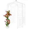 Image de Relaxdays Arche à rosiers, Pavillon rosiers, Tonnelle plante grimpante, Tuteur treillis jardin 250x160x160 cm, blanc