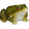 Image de Relaxdays Statue Grenouille Figurine déco Jardin Crapaud en Pierre décoration Balcon terrasse étang, Vert, 9 x 13.5 x 15 cm