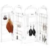 Image de Relaxdays Porte Bijoux Acrylique Présentoir Joaillerie Pliable Boucles d’oreille Colliers 28x42x2 cm Limpide