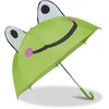 Image de Relaxdays Parapluie pour enfants motif grenouille effet 3D fille garçon forme cloche, vert