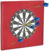 Image de Relaxdays Bordure de protection carrée "R6" cible jeu de fléchettes dartboard 4 pièces EVA HxlxP: 71 x 71 x 3 cm, bordeaux