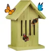 Image de Relaxdays Abri à papillons à suspendre coloré jardin balcon nichoire refuge HxlxP: 25,5 x 18,5 x 12 cm, vert