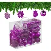 Image de Relaxdays Boules de Noël, Lot de 100, en Plastique, Paillettes, Mates, Brillantes, décoration de Sapin, Rose Fuchsia