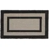 Image de Relaxdays Paillasson long fibres de coco tapis de sol tapis porte d’entrée balcon jardin terrasse HxlxP : 75 x 45 x 1,5 cm face inférieure antidérapante caoutchouc PVC, couleur gris