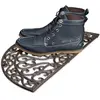 Image de Relaxdays Tapis de porte d'entrée rustique rond en fonte, 2 x 60 x 31 cm, bronze