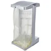 Image de keeeper Support à Sacs Poubelles avec Compartiment de Rangement Intégré, 60-120 L, Ole, Argent