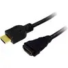 Image de Rallonge LogiLink HDMI Fiche mâle HDMI-A, Prise femelle HDMI-A 2.00 m noir CH0056 4K UHD Câble HDMI