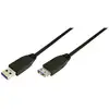 Image de LogiLink Câble USB USB 3.2 Gen1 USB-A mâle, USB-A femelle 1.00 m noir contacts dorés CU0041
