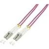 Image de LogiLink FP4LC02 fibre optique FO Câble de raccordement 2.00 m violet 50/125 µ Multimode OM4