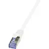 Image de LogiLink CQ3081S RJ45 Câble réseau, câble patch CAT 6a S/FTP 7.50 m blanc ignifuge, avec cliquet dencastrement 1 pc(s)