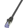 Image de LogiLink CQ3043S RJ45 Câble réseau, câble patch CAT 6a S/FTP 1.50 m noir ignifuge, avec cliquet dencastrement 1 pc(s)