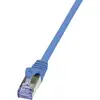 Image de LogiLink CQ3086S RJ45 Câble réseau, câble patch CAT 6a S/FTP 7.50 m bleu ignifuge, avec cliquet dencastrement 1 pc(s)