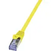 Image de LogiLink CQ3017S RJ45 Câble réseau, câble patch CAT 6a S/FTP 0.25 m jaune ignifuge, avec cliquet dencastrement 1 pc(s)