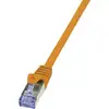 Image de LogiLink CQ3018S RJ45 Câble réseau, câble patch CAT 6a S/FTP 0.25 m orange ignifuge, avec cliquet dencastrement 1 pc(s)
