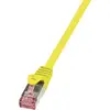 Image de Câble réseau RJ45 CAT 6 S / FTP LogiLink - 2 connecteurs RJ45 - 0,25 m - Jaune - CQ2017S