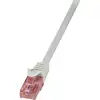 Image de LogiLink CQ2052U RJ45 Câble réseau, câble patch CAT 6 U/UTP 2.00 m gris ignifuge, avec cliquet dencastrement 1 pc(s)
