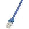 Image de Câble réseau RJ45 CAT 6 U / UTP LogiLink - 2 connecteurs RJ45 - 0,25 m - Bleu - CP2016U