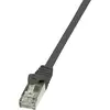 Image de LogiLink CP1093S RJ45 Câble réseau, câble patch CAT 5e F/UTP 10.00 m noir avec cliquet dencastrement 1 pc(s)