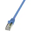 Image de LogiLink CP1056S RJ45 Câble réseau, câble patch CAT 5e F/UTP 2.00 m bleu avec cliquet dencastrement 1 pc(s)
